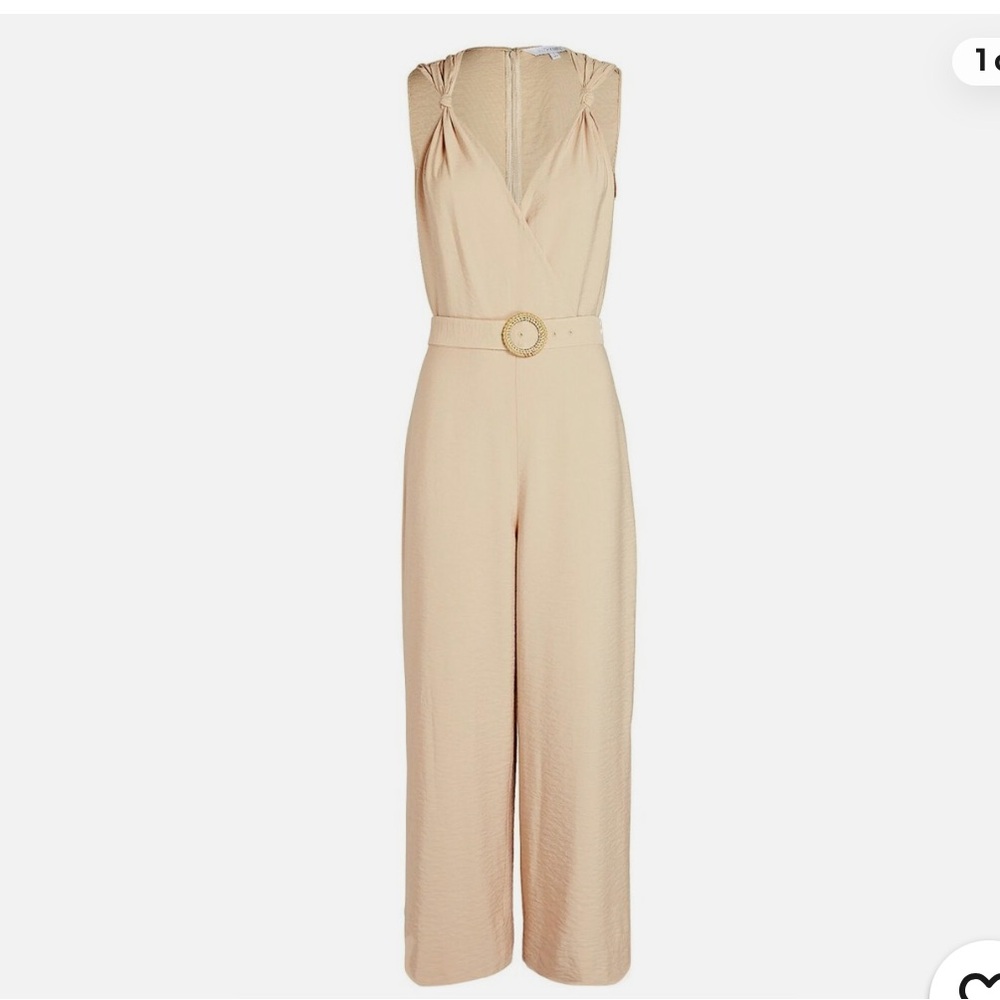 INTERMIX Paula Belted Twill Jumpsuit size 0